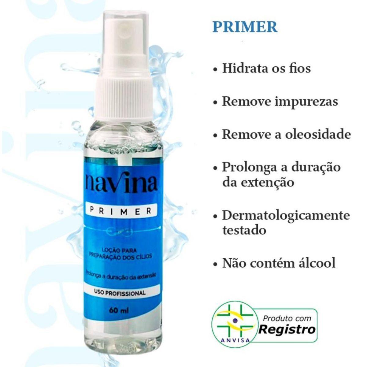 Miniatura Kit Retenção Para Cílios Bruma Shampoo Primer Selante Pós