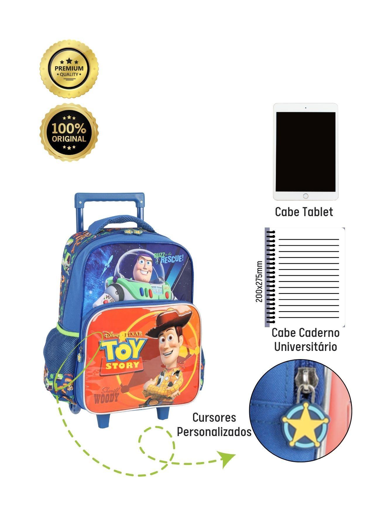 Kit Escolar Mochila De Rodas+Lancheira Toy Story - Verde