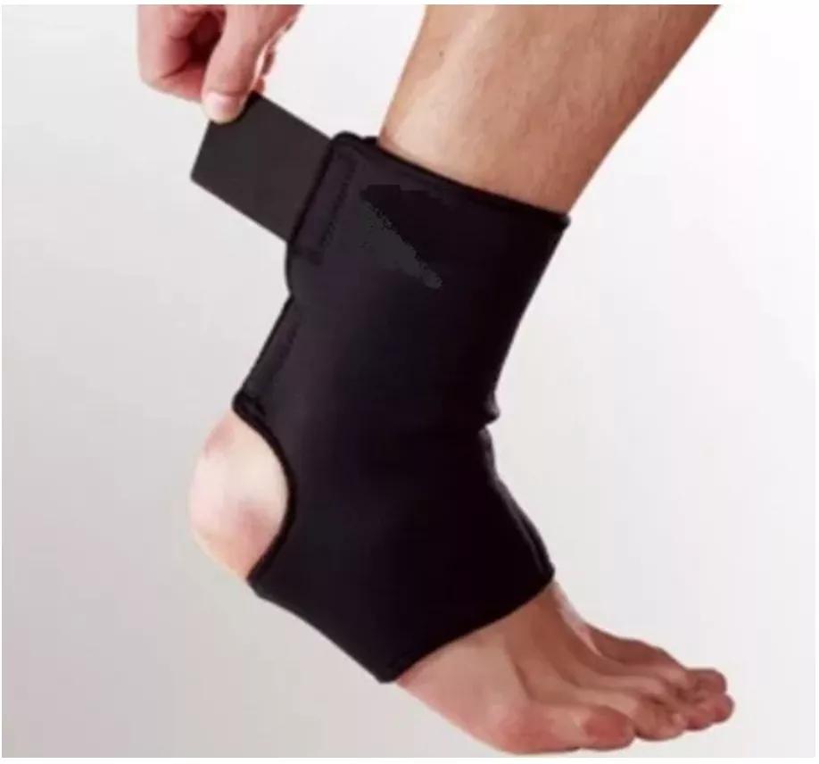 Miniatura Tornozeleira Neoprene Ajuste Lateral Academia Futebol Ajusta