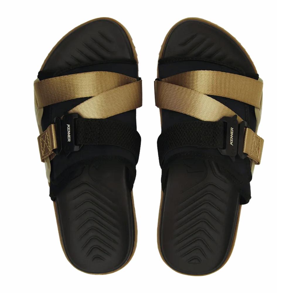 Miniatura Chinelo Slide Kenner Hyper-Z Fit BEGE/PRETO - 38