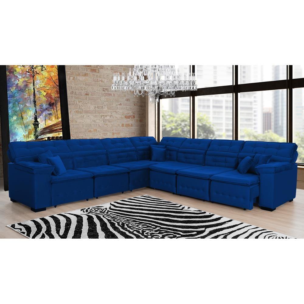 Miniatura Sofá de Canto Magno 3,32x3,32m Azul