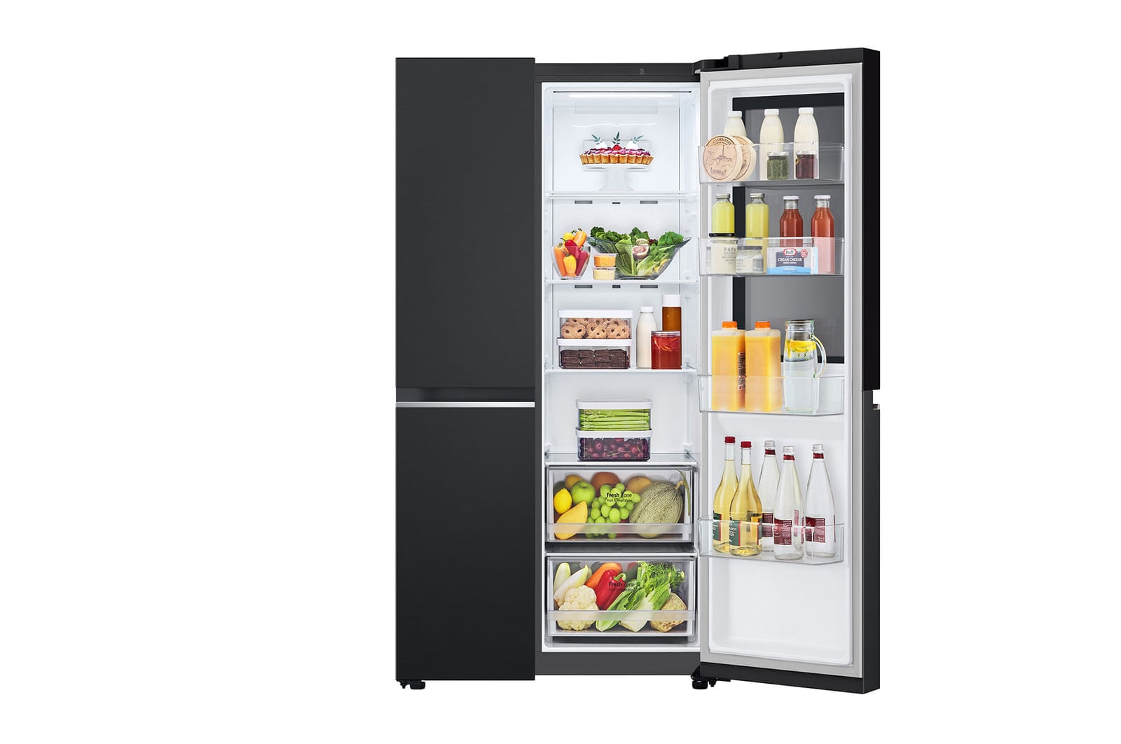 Geladeira Smart LG Inverter Side by Side InstaView 647 litros Cor Black Inox (GC-V257SQV)