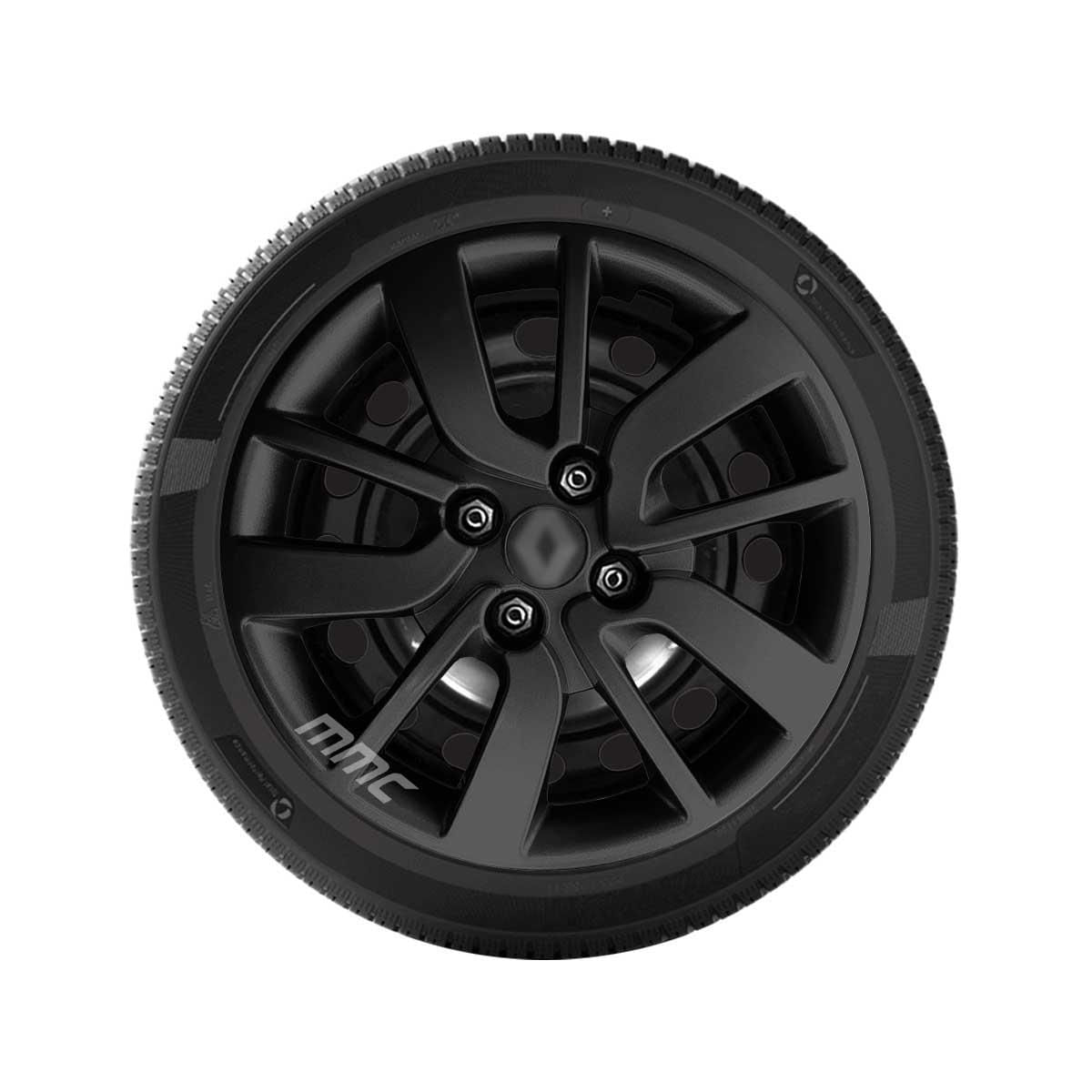 Miniatura 1X Calota Sandero Logan Aro 15 Preto Com Logo Relevo 6005