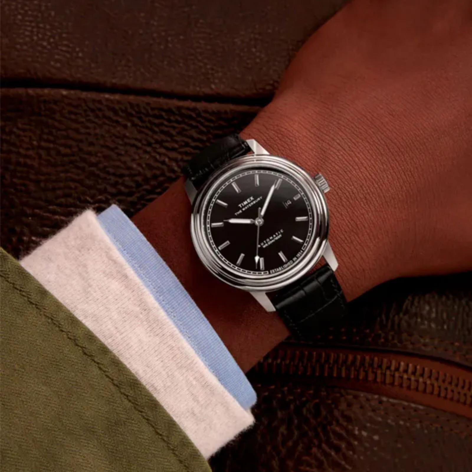 Miniatura Relógio Timex Waterbury Metropolitan Automático Tw2Y23000