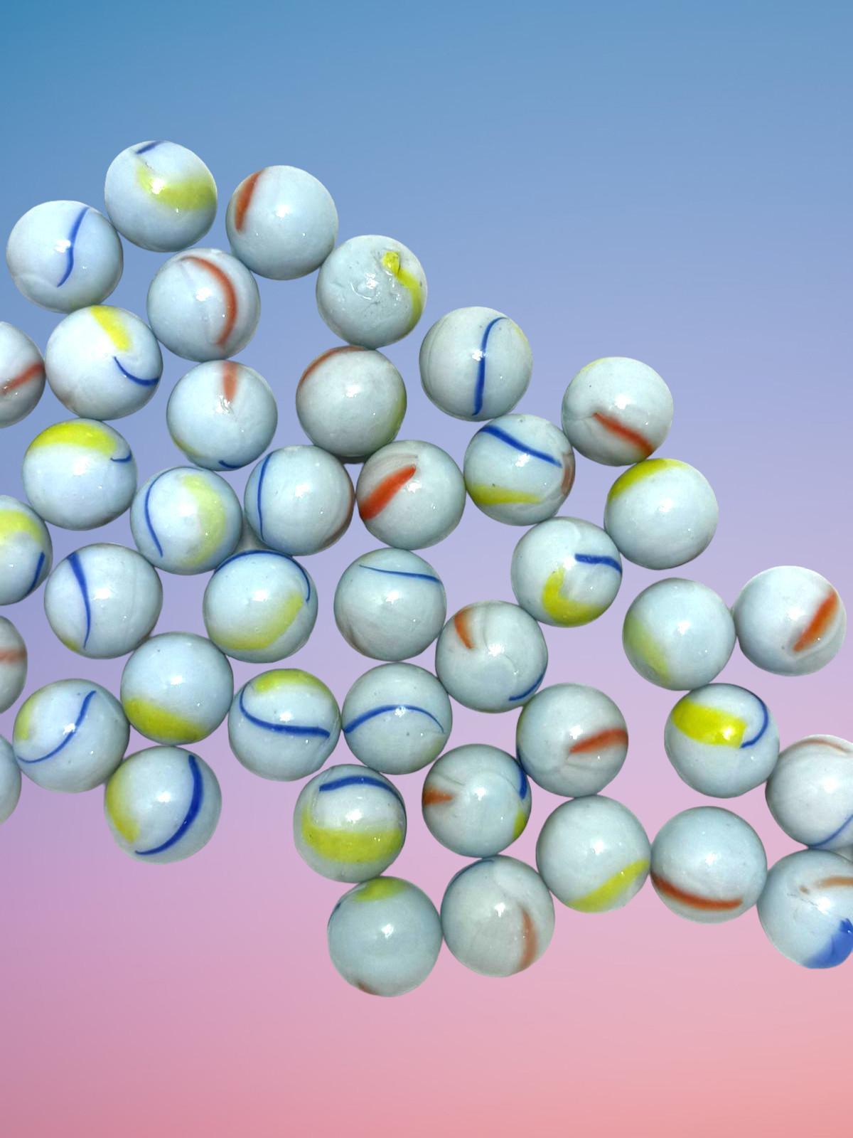 Miniatura Bolinha Bola De Gude De Leite Mini Gude Leitosinha- Kit 150U