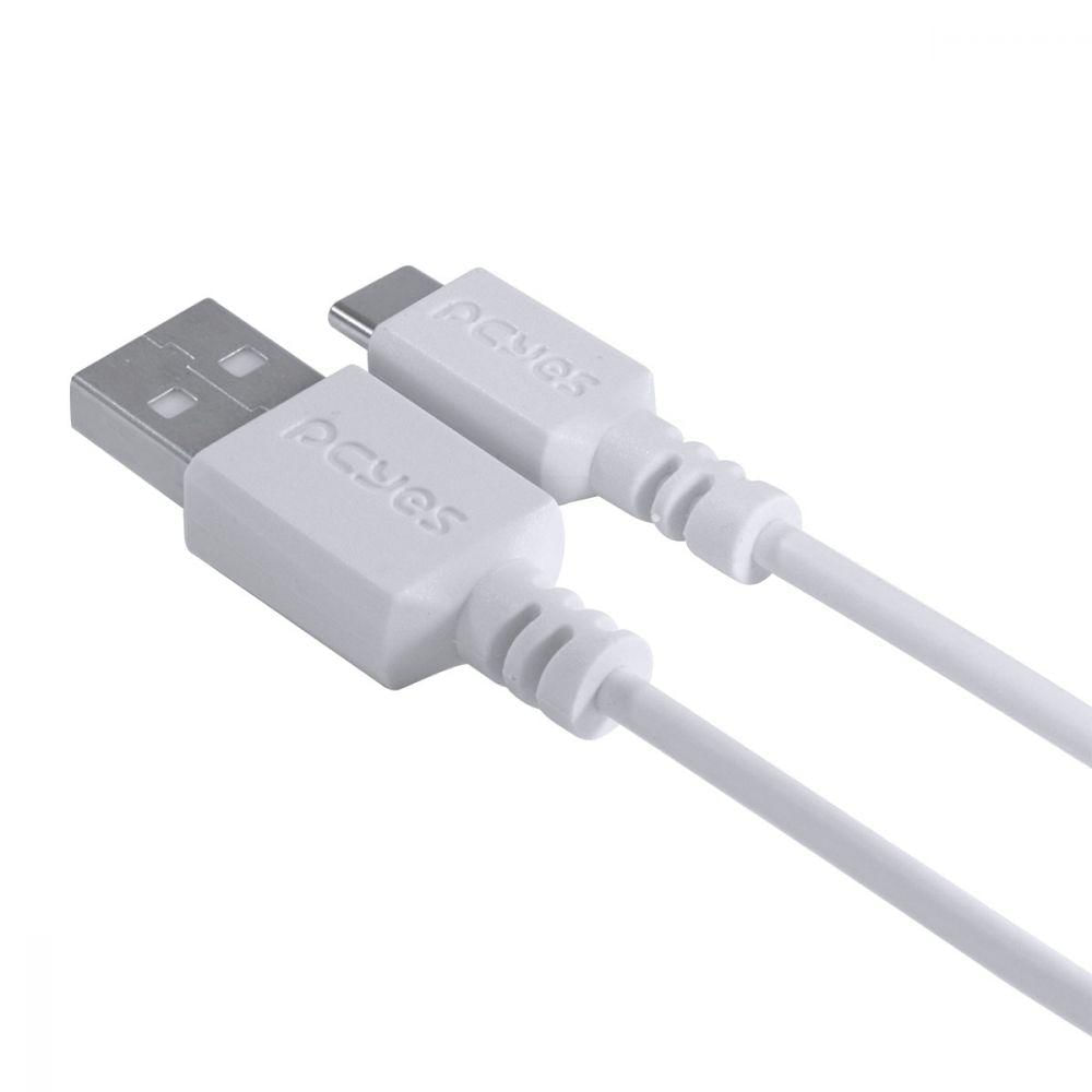 Cabo Para Celular Usb A 2.0 Para Usb Tipo C 1 Metro Branco - Puacb-01