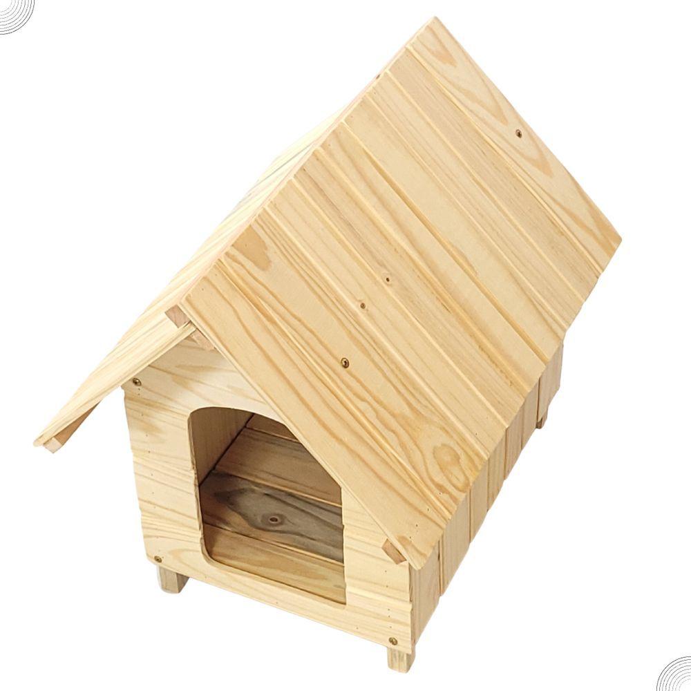 Miniatura Casinha De Cachorro De Madeira Sem Pintura Simples Extra Grande N5