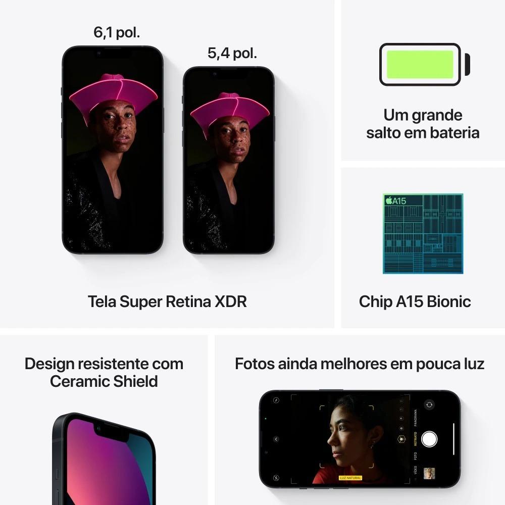 iPhone 13 Apple Meia-noite, 512 GB