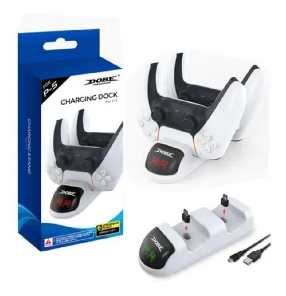 Miniatura Carregador Charging Dock Station Ps5 Led Rapido Dualsense