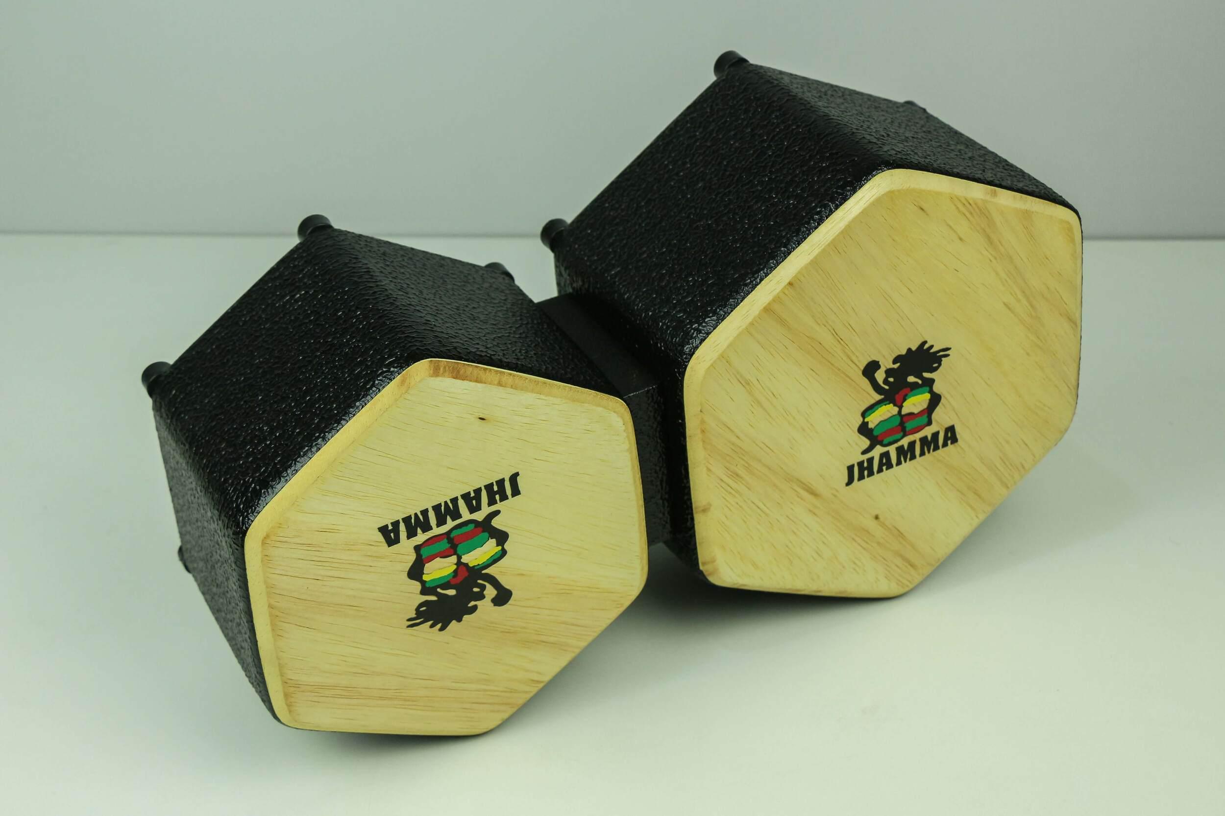 Miniatura Bongô Hexagonal + Bag De Transporte Jhamma Percussões Black