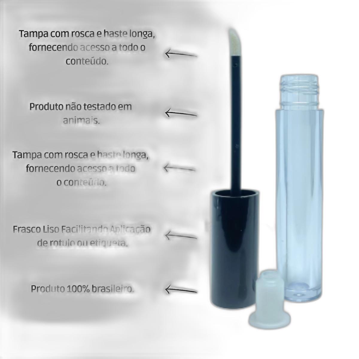 Miniatura Kit 10 Embalagens Tubo Para Batom Gloss Liquido Brilho 4,5Ml
