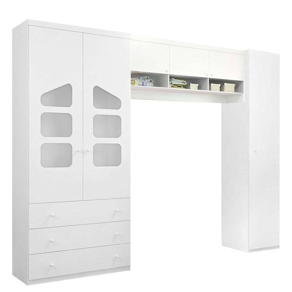 Miniatura Quarto De Bebê Modulado Eloísa Branco Brilho - Phoenix Baby