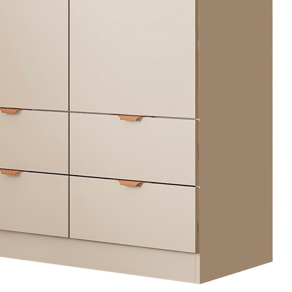 Guarda Roupa Infantil Detalhe Ripada 3 Portas Ayla Off White - Phoenix