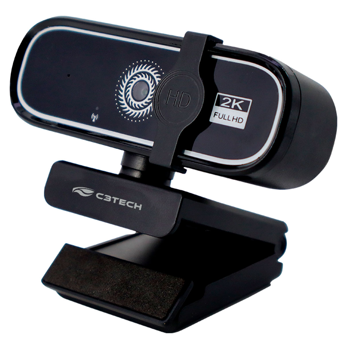 Miniatura WebCam C3Tech WB-200BK, Resolução QHD 2K, USB 2.0, Microfone