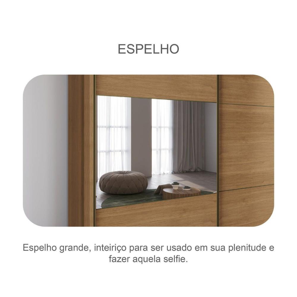 Móveis para Quarto Guarda-roupa Casal Mdf Blumenau Cumaru/Fendi