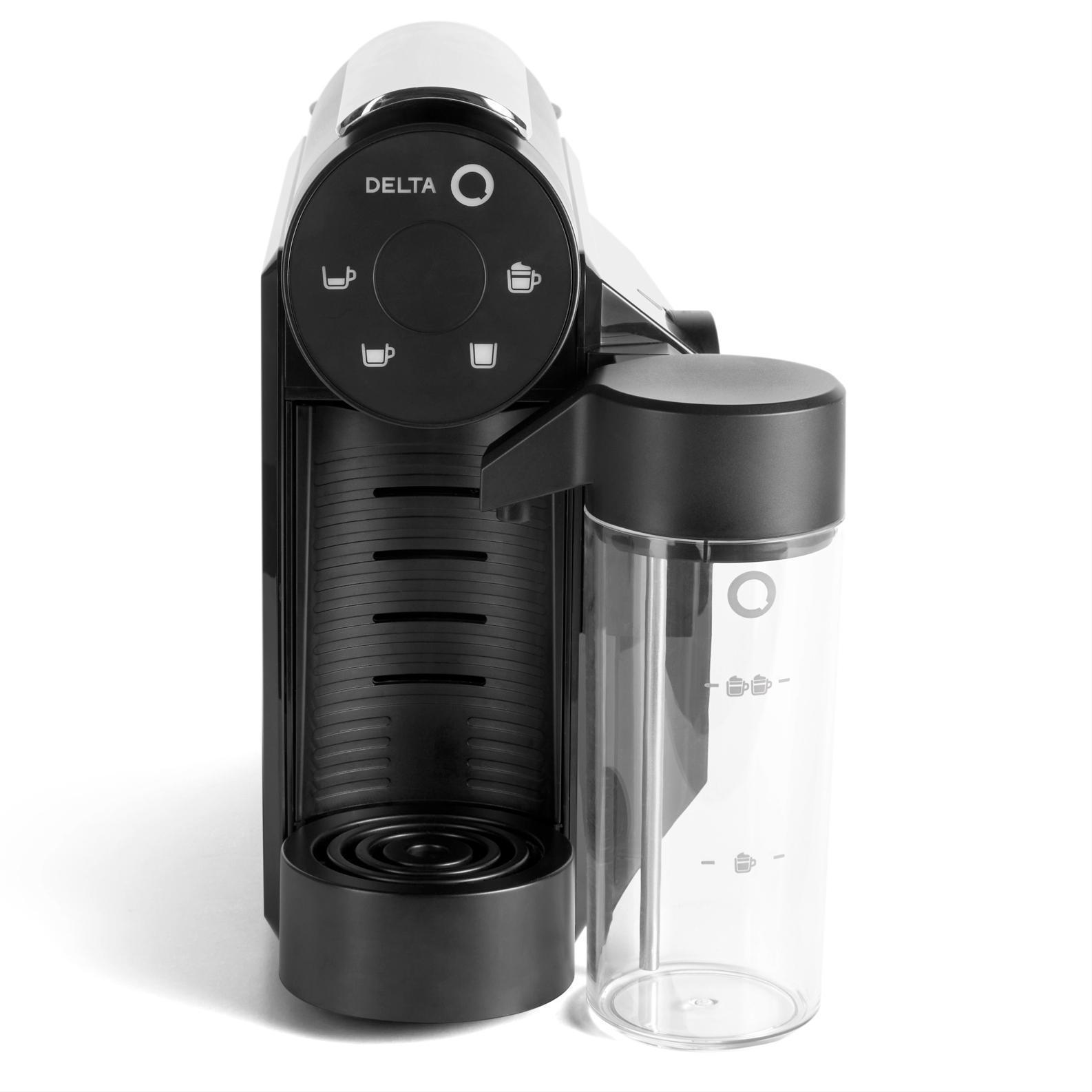 Miniatura Cafeteira Espresso Cappuccino Mini Mikqool Preta, 127V Delta