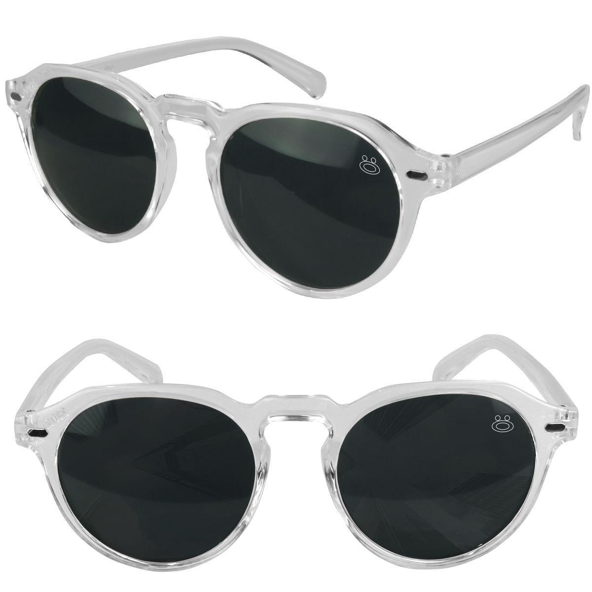 Miniatura Óculos Sol Masculino Vintage Acetato Proteção Uv + Case