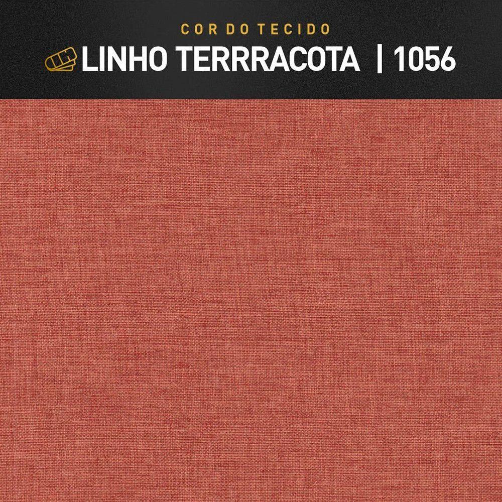 Miniatura Conjunto 2 Puffs Lippe Linho Castellar Móbile Terracota