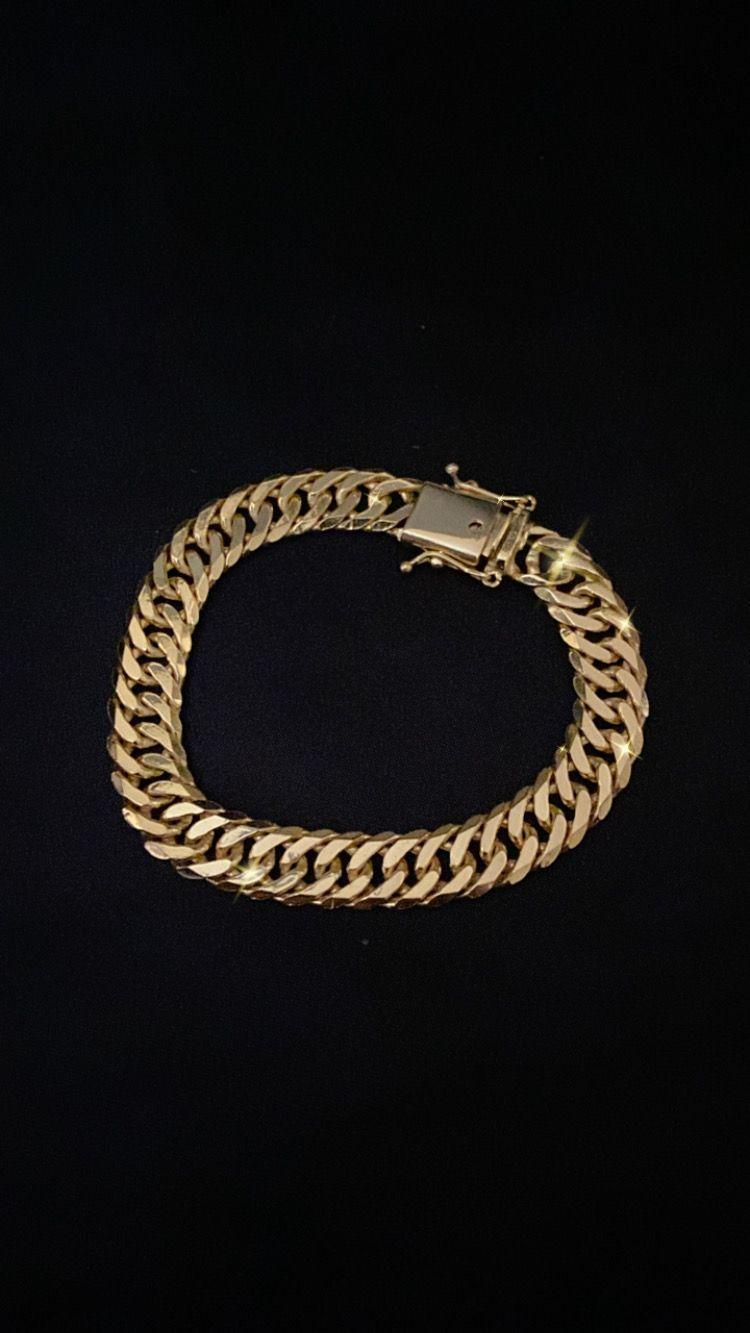 Miniatura Pulseira Ouro 10 Milésimos Tojoia18k - Dourado - 22cm