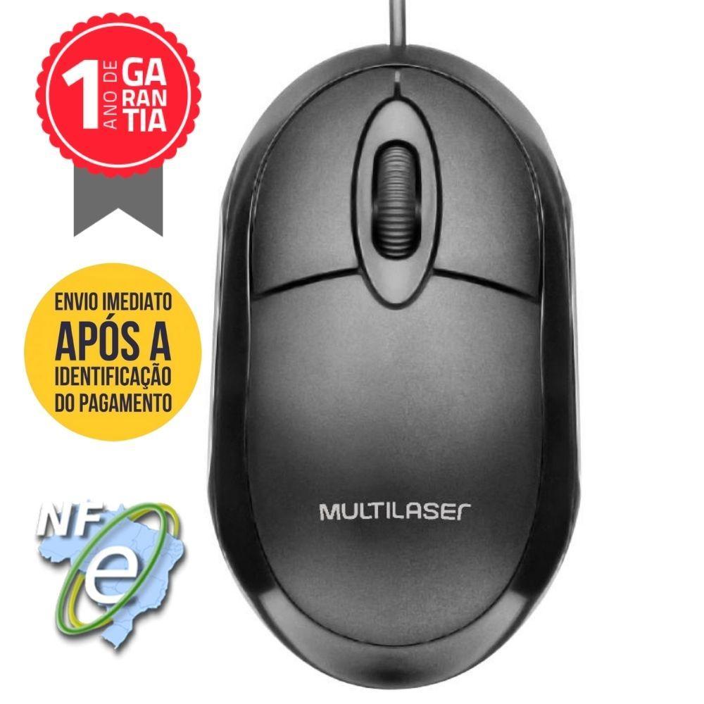 Miniatura Mouse Multilaser Office Mo300 Usb Óptico Usb 1200Dpi Preto
