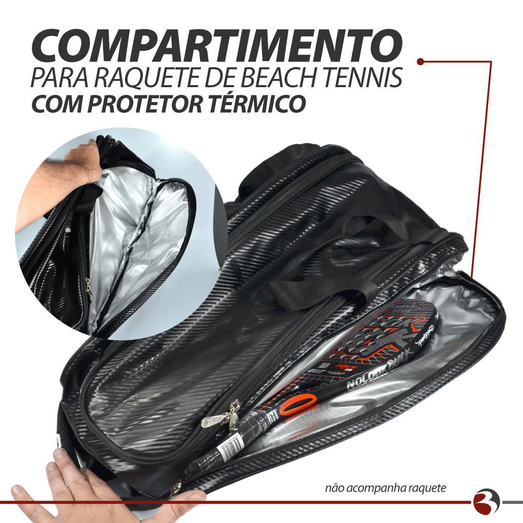 Mochila Raqueteira Beach Tennis Quicksand Backpack Preta