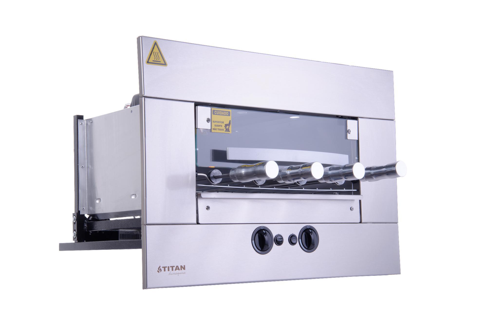 Miniatura Churrasqueira A Gás 4 Espetos Titan Gn 127V + Venezianas