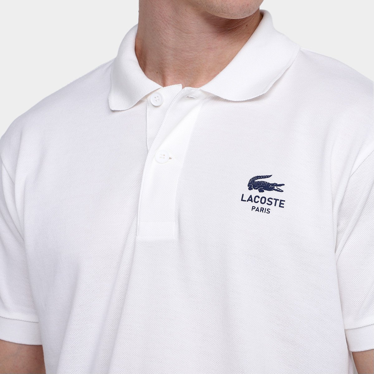 Miniatura Camisa Polo Lacoste  Clássica Masculina Branco - G