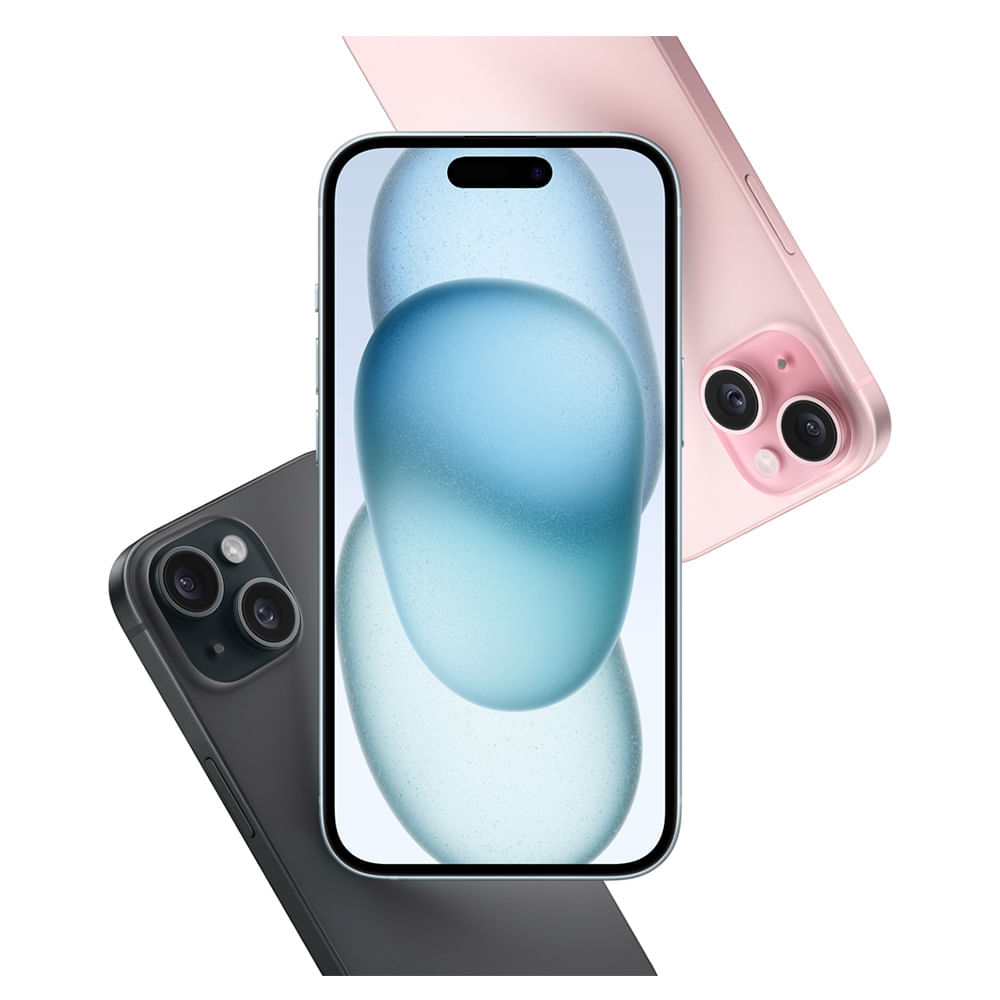 Miniatura iPhone 15 Apple (128GB) Preto, Tela de 6,1", 5G e Câmera de 48 MP Bivolt