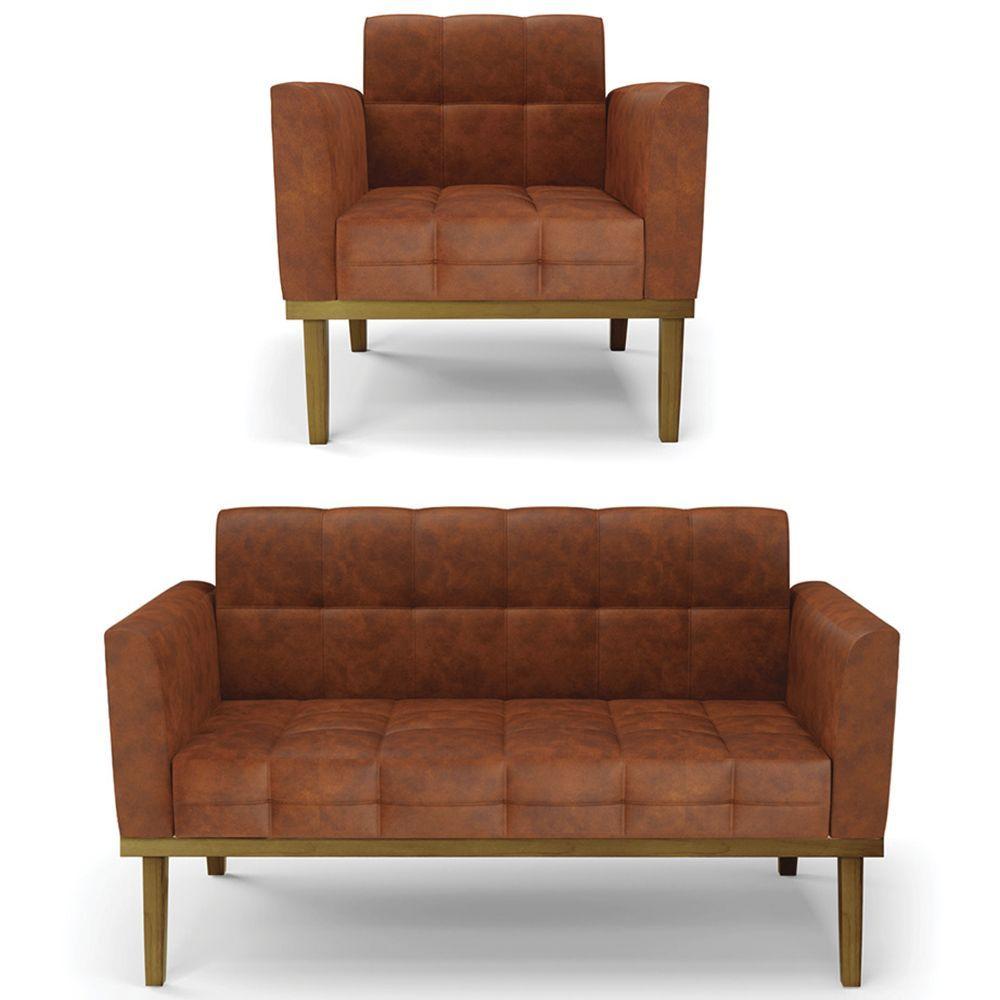 Miniatura Sofá Namoradeira E 1 Poltrona Base Industrial Preto Ana Veludo Cinza - Ibiza