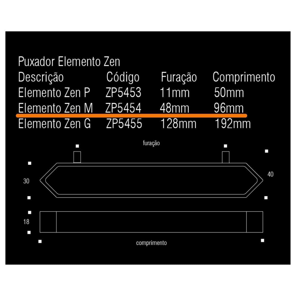 Puxador Moveis Elemento M 48Mm Gold Dourado Brilhante Zen