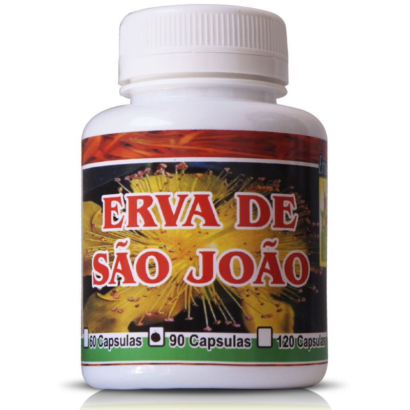 Miniatura Erva de São João 500mg 90 cápsulas Ervas Brasilis