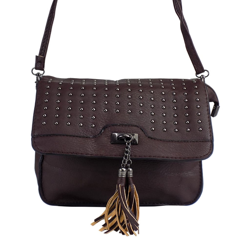Miniatura Bolsa Feminina Tiracolo Marrom Alça Transversal