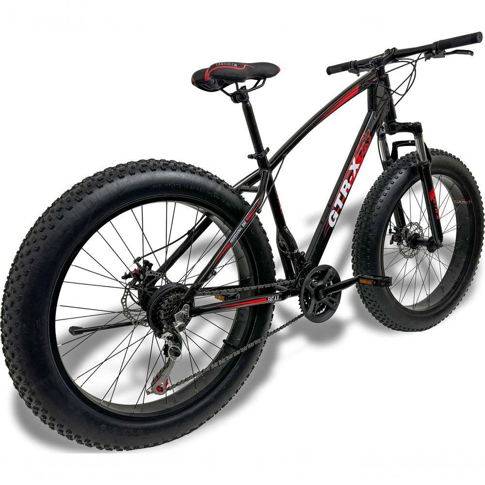 Miniatura Bicicleta Fat Bike Gtr-x Aro 26 Freios Disco Alumínio Shimano Quadro 19 Preto