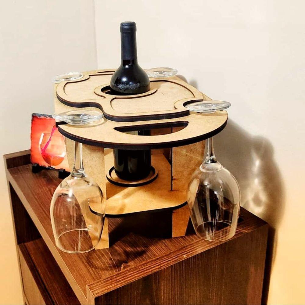 Miniatura Mini Adega Mdf Para 1 Garrafas
