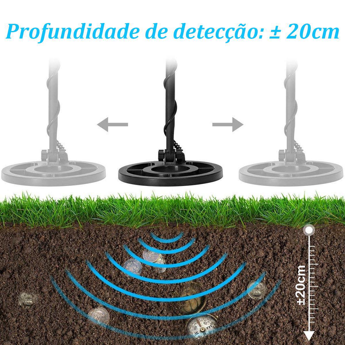Miniatura Detector De Metais Md-3028 Portátil Ferro Alumínio Ouro