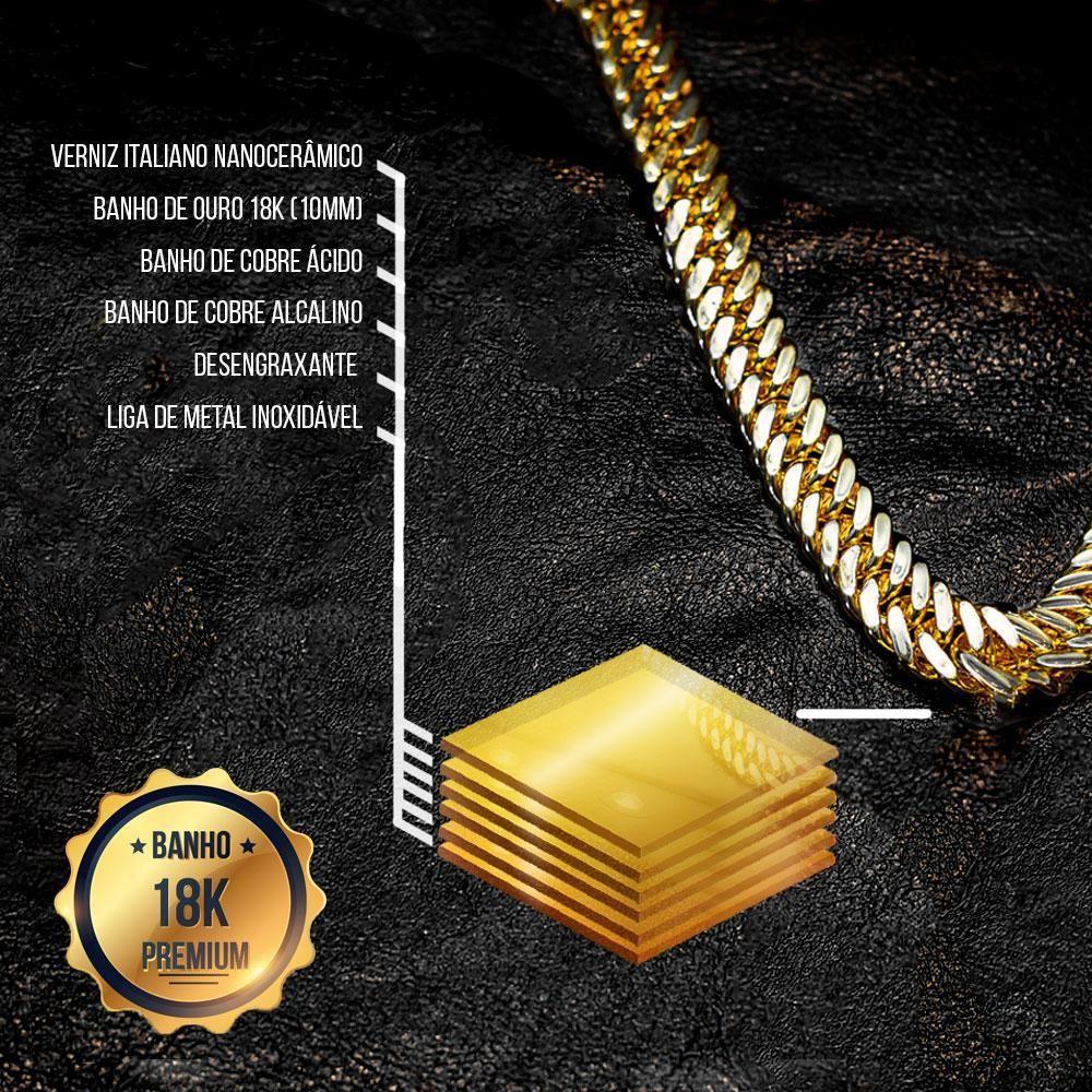 Cordão Tijolinho Banhado A Ouro Mais Pingente