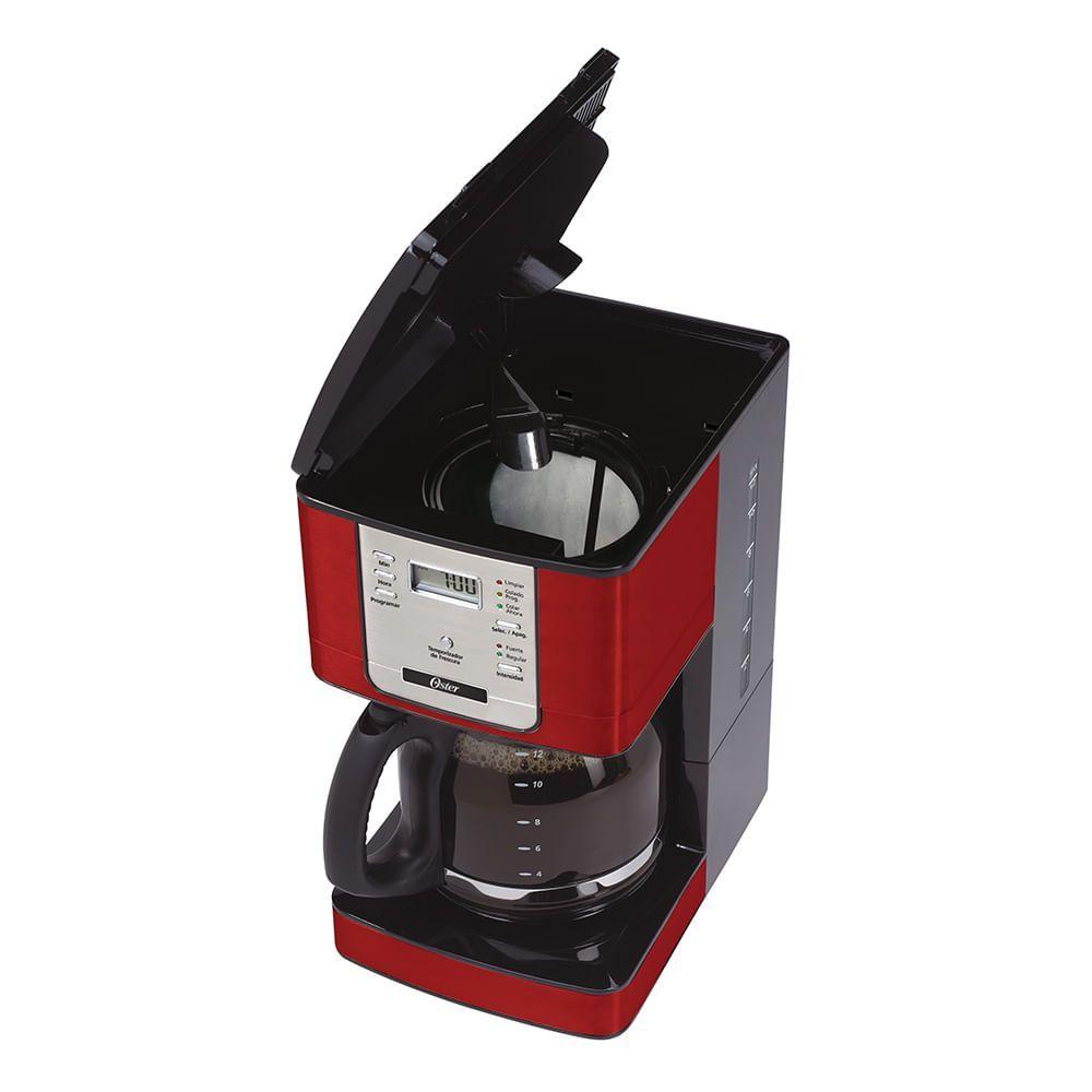 Miniatura Cafeteira Oster Flavor Vermelha Programável 220V