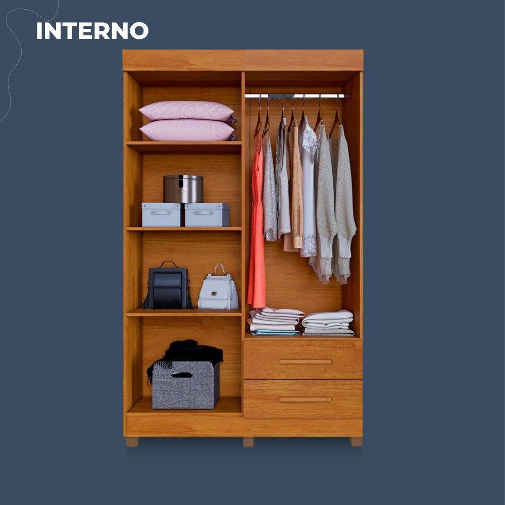 Miniatura Guarda Roupa Copacabana New 4 Portas 2 Gavetas Benetil Móveis Cinamomo