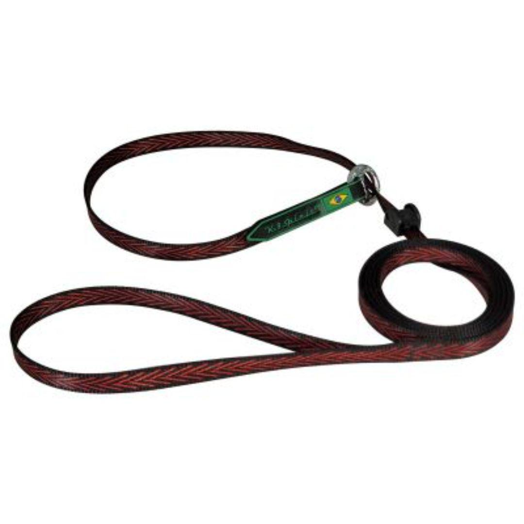 Miniatura Guia Unificada Prime K9 Spirit Para Cães - Black/Red 2Mt
