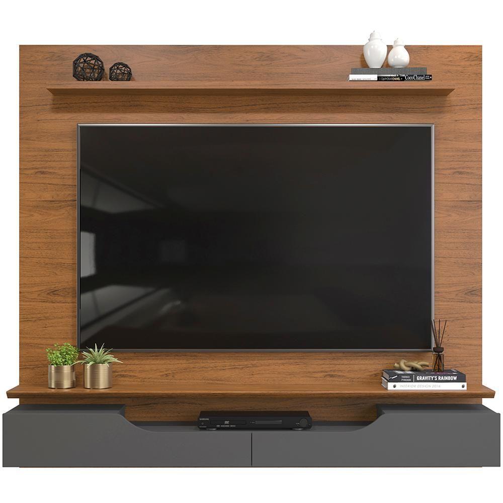 Miniatura Painel Suspenso Tv 60 Pol 160 Cm 27032 Freijo Cinza Urbano Dj Moveis Freijo Cinza Urbano
