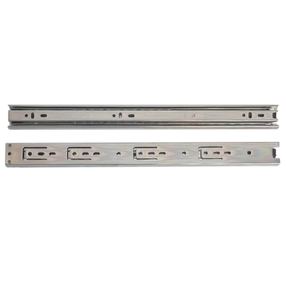 Miniatura Kit 4 Corrediça Telescópica 400Mm X 35Mm 35Kg Gaveta 2 Pares