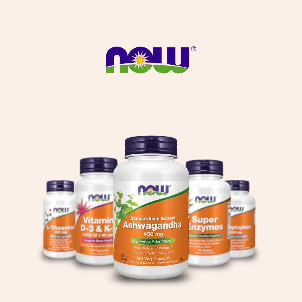 Miniatura Ashwagandha 450mg 180 Cápsulas Now Foods