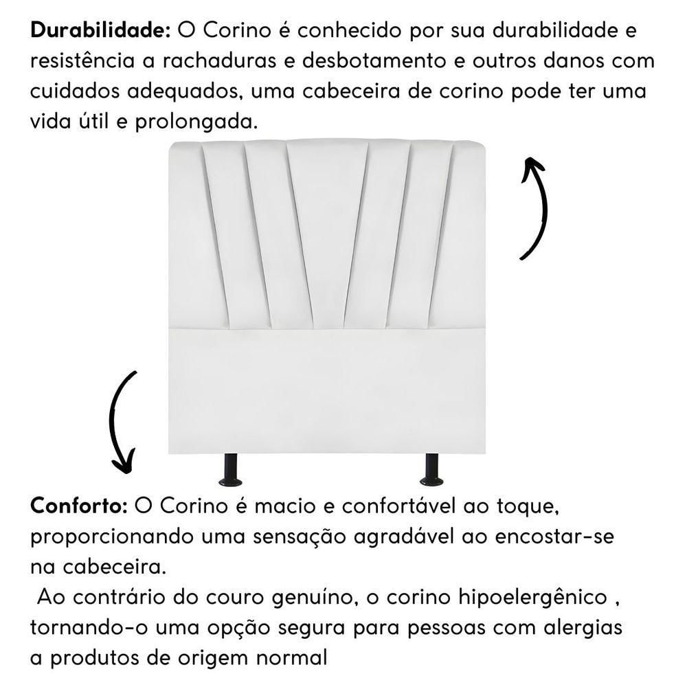 Miniatura Cabeceira Casal Queen Size Cama Estofada 160 Cm Antonella Corino Branco