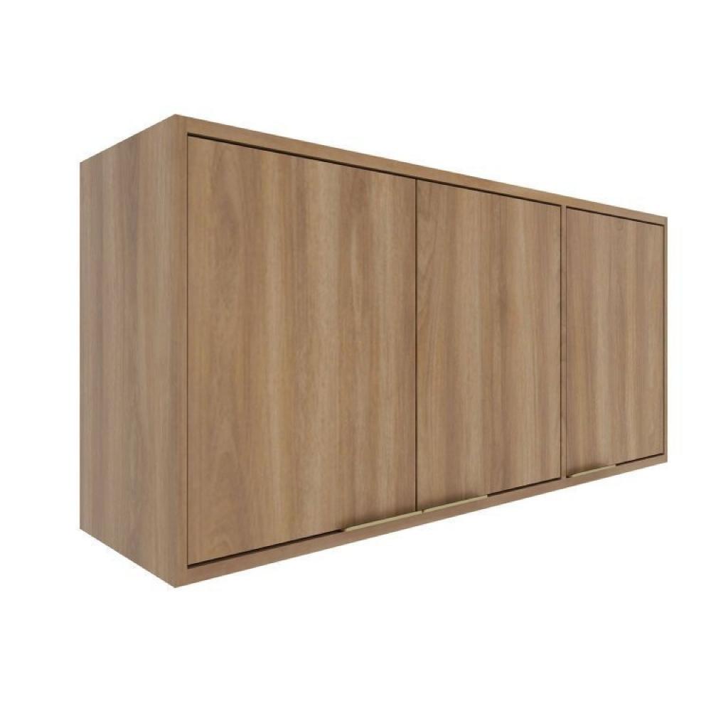 Cozinha Modulada 4 Peças Thalita Moveis Sul Nogal Manchester/Preto