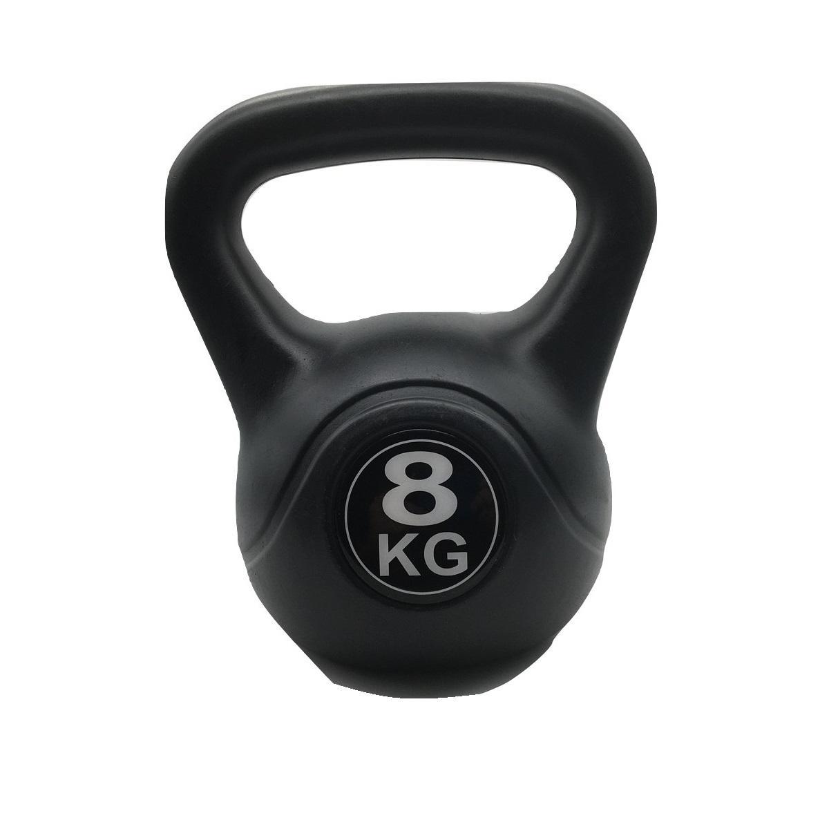 Miniatura Kit 3 Pesos Kettlebell Peso Academia Crossfit 4Kg, 6Kg E 8Kg Preto - Kettlebell - Unissex - Exercícios