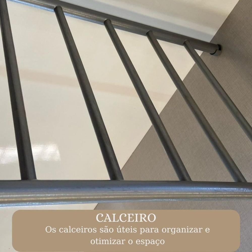 Guarda-roupa Modulado de Canto 9 Portas e 2 Gavetas Paris Branco