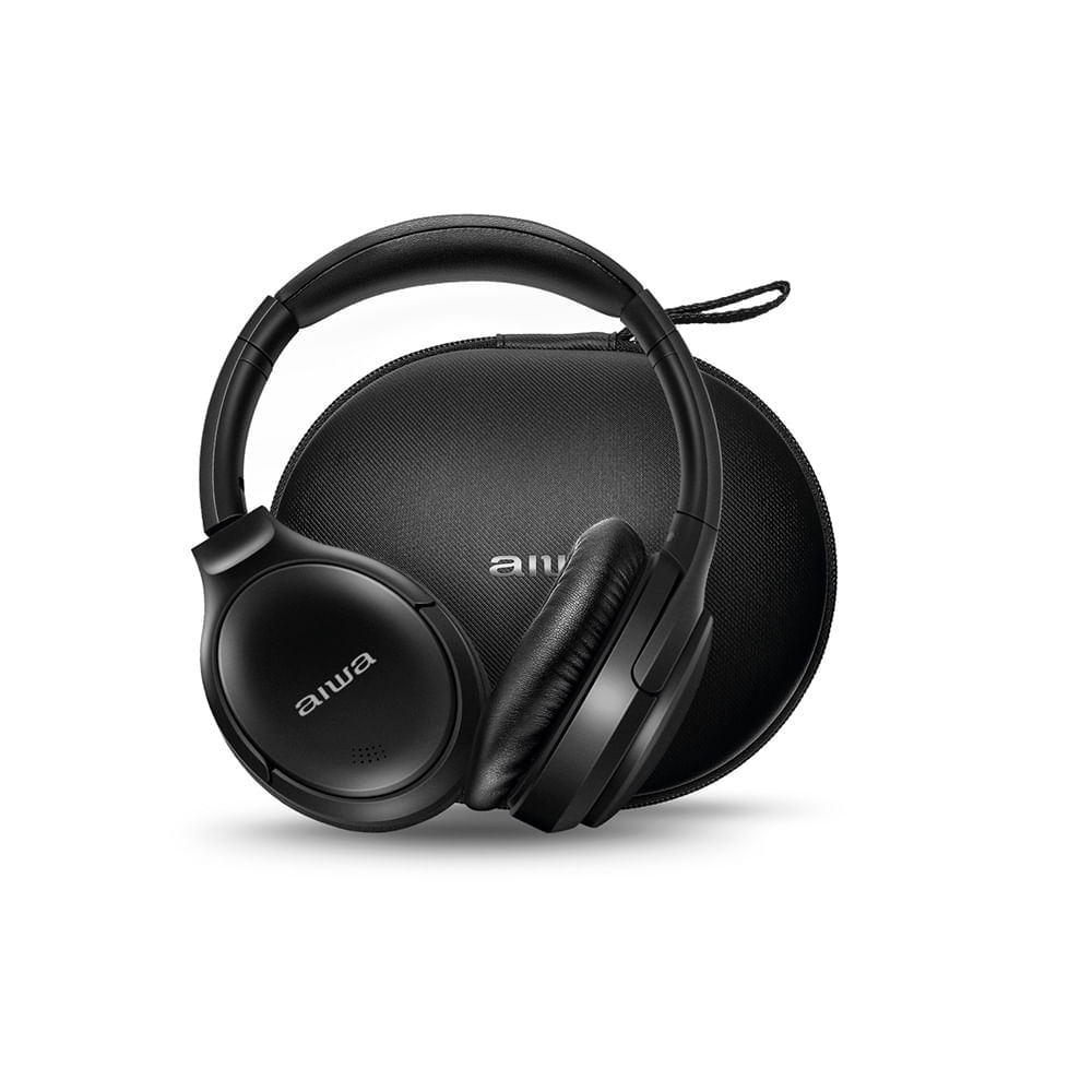 Miniatura Fone de Ouvido Headphone AIWA HP-01-B BT ANC Alta Definição FONE DE OUVIDO AWS-HP-01-B BIVOLT