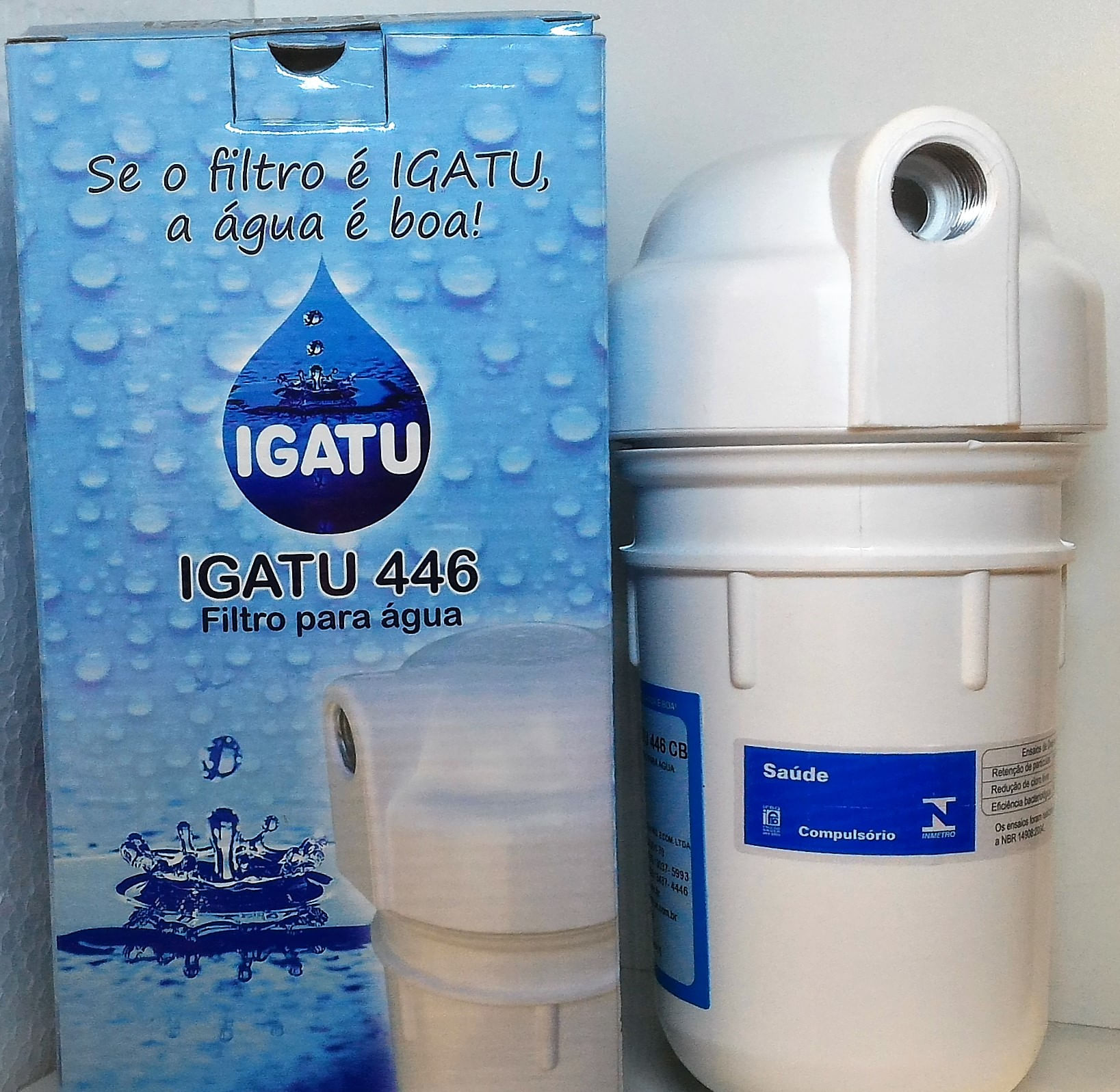 Miniatura Purificador de Água Igatu 446 Branco - Refil para purificador