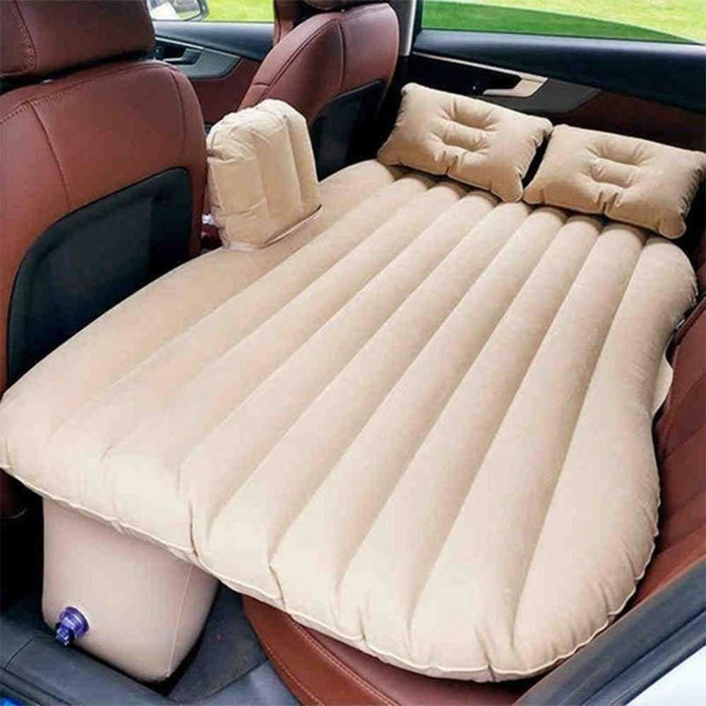 Miniatura Colchão Cama Inflável Para Carro Com Bomba Elétrica 12v Vg Plus Bege