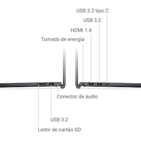 Notebook Dell Inspiron I15-I1300-A80P Intel Core i7 Tela15,6” Full HD 120Hz 16GB DDR4 1TB SSD Preto